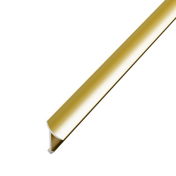 Раскладка-уголок под плитку анод. алюм. 7-10 мм 2,7 м золото