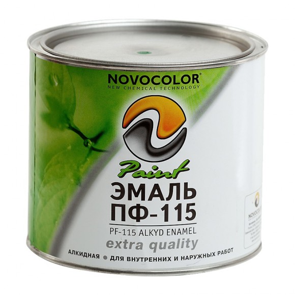 Эмаль Novocolor ГОСТ ПФ-115, белая матовая (1,9 кг)