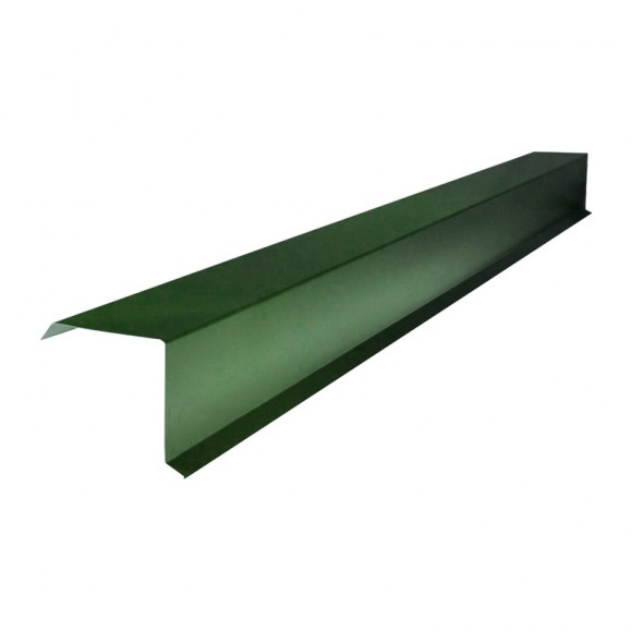 Планка торцевая для металлочерепицы (RAL 6005) зеленый мох (2 м)