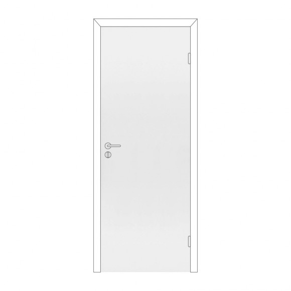 Полотно дверное М9х21 Белое крашенное, глухое