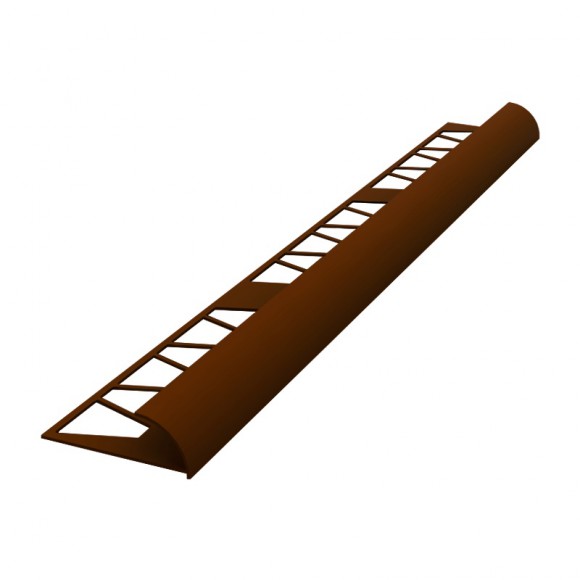 Раскладка-уголок под плитку Ideal 7-8мм (наруж.) 2,5 м коричневая