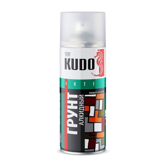 Грунт аэрозольный алкидный универсальный Kudo KU-2001 серый(0,52 л)