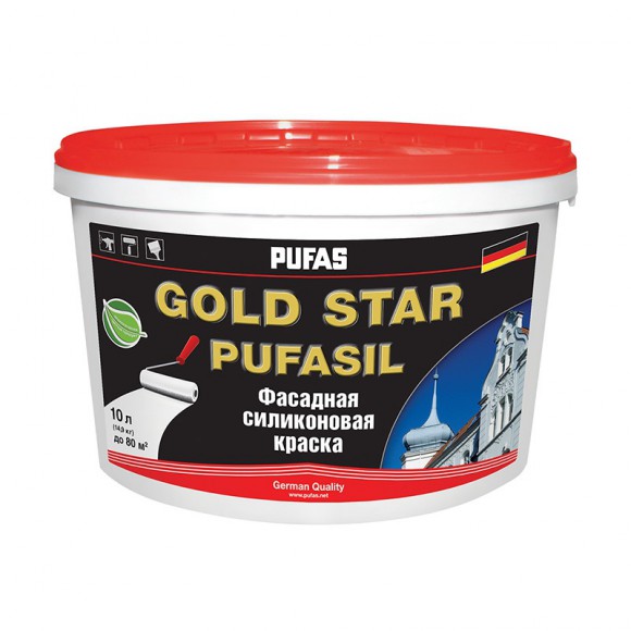 Краска в/д силиконовая фасадная Pufas GOLD STAR PUFASIL D (10 л)